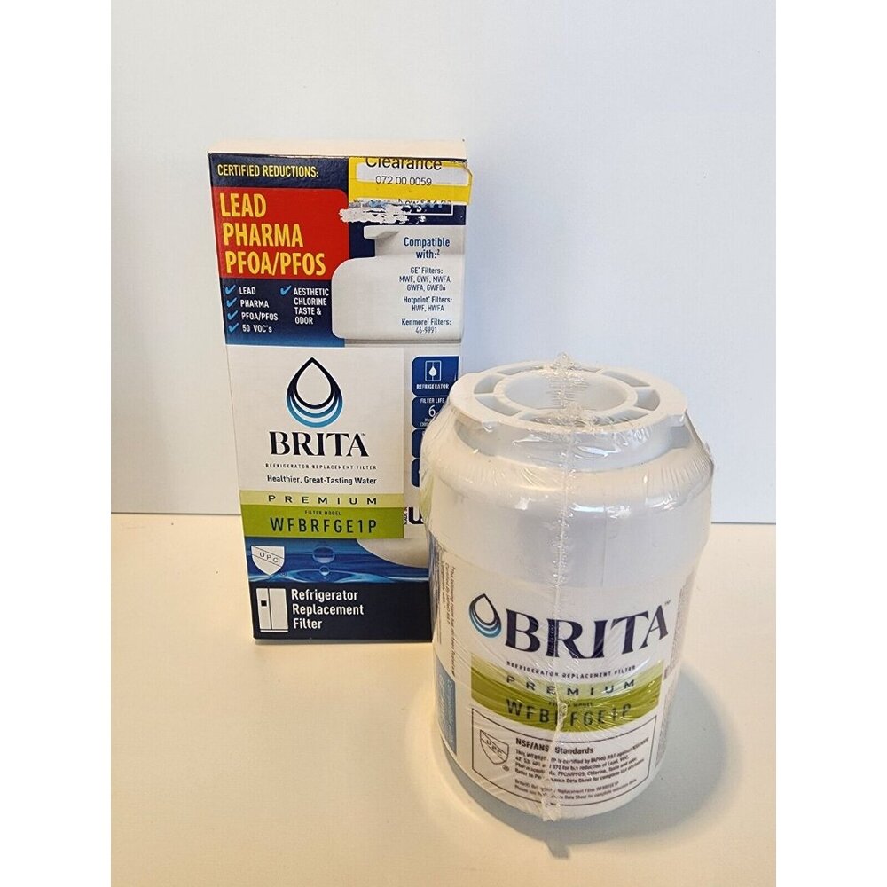 Brita Refrigerator Replacement Filter, Model WFBRFGE1P, Premium Sealed